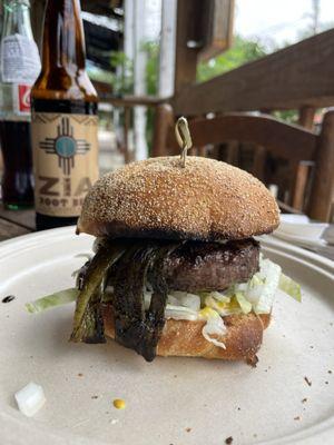 El Chivato green chili burger