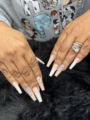 Long nail ombre