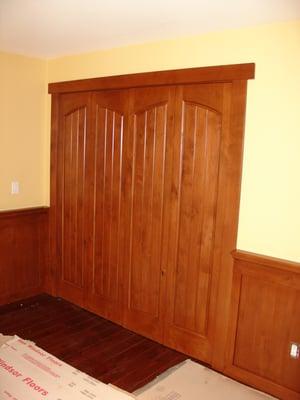 Interior stain work on this craftsman style remodel