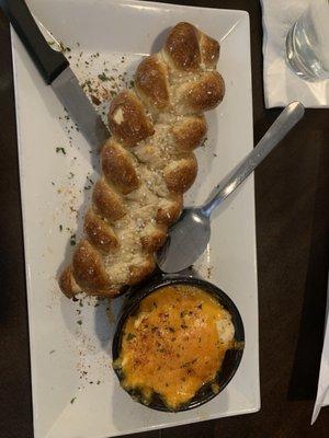 Crab pretzel but more like a pretzel with crab dip lol