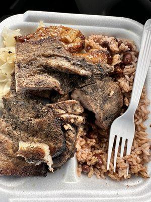 Jerk pork is full of flavor and very smoky