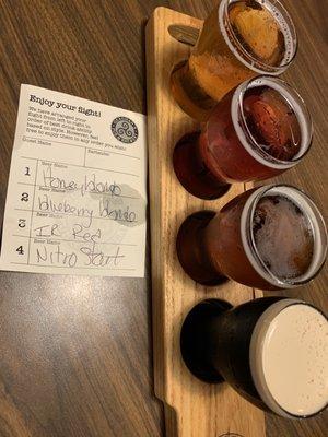 Flight of beers $5.50!