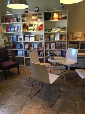 The bookstore in the cafe