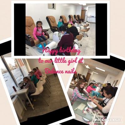 Cuties customers for birthday party at balance nails ,,