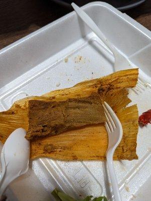 Crawfish Tamale, $2.50 prior to tax