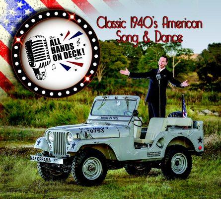 All New Cast Album Cover...and the Jeep is from the Korean War!