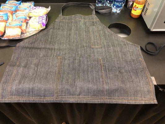 I brought in this denim apron for some extensive alterations. Now it looks like my apron was made by Levi's. Thanks, Upscale!