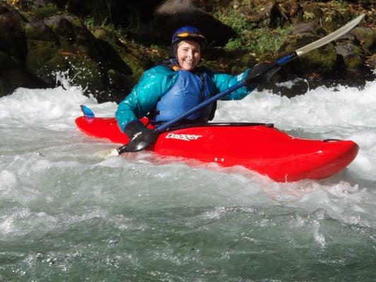 Dr. Wendy White Water Kayaking on White Salmon