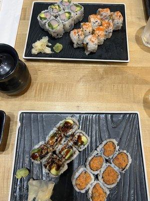 Eel Roll Spicy Tuna Roll Jalapeno Roll Pop Up Roll