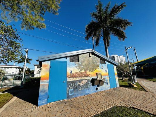 New mural on the park restroom