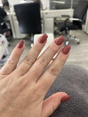 Acrylic gel fill ($30). Jenny's excellent!