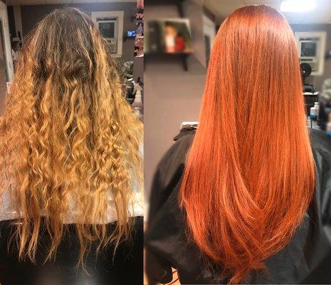 Full color transformation done by Wendy! #WendyFoster #KarmaHairStudio #BeverlyMA