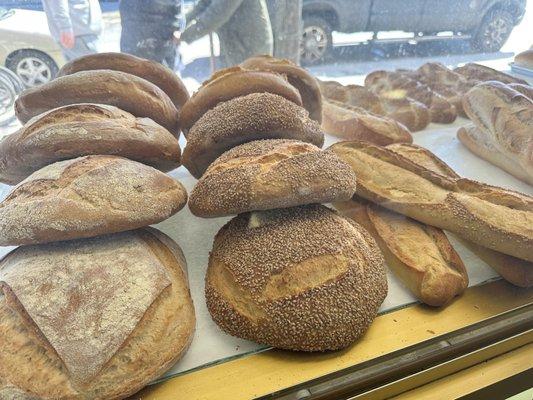 Semolina Round loaf and Italian bread