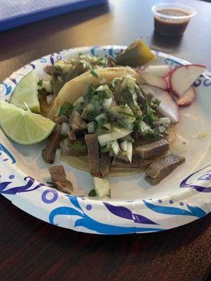 Taco con Lengua