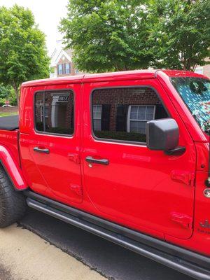 Ceramic tint on the front roll down windows