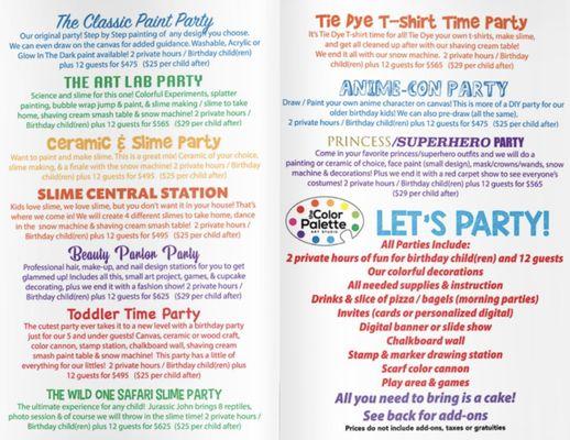 Party Menu!