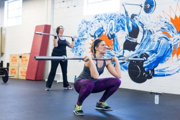 Saturday morning women-trans-femme class, empowering women of all walks of life to get fit together.