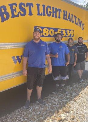 The BEST movers at the lake, hard working & courteous!