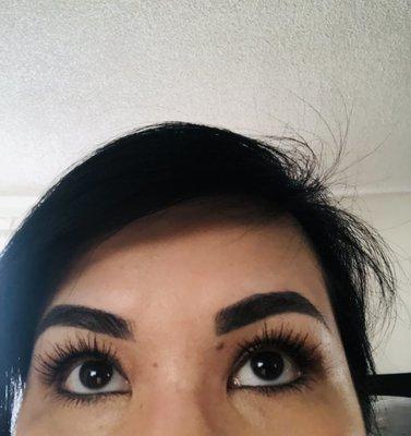 No lash curler needed when I applied mascara.