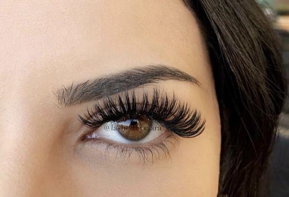 Lash extensions done by Clara at our salon.