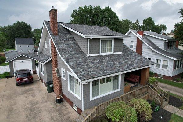 Owens Corning Duration Storm Cloud shingles really compliment this Massillon home.