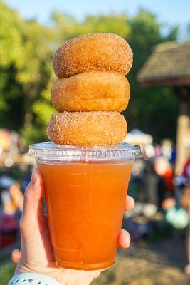 Cider slush and donuts