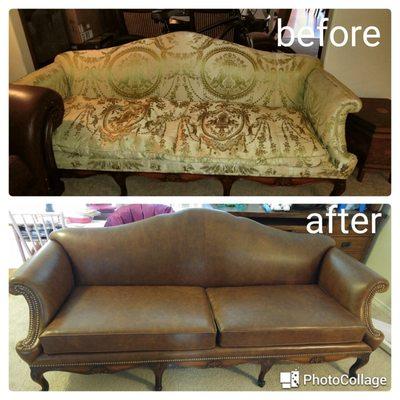 Vintage sofa before and after!