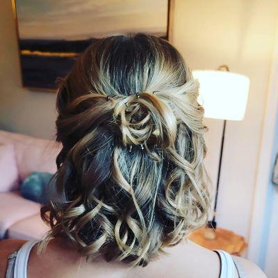 Short styled updo