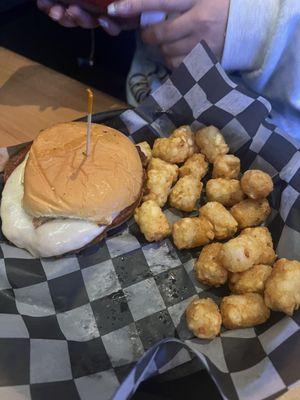 Italian sausage w/ tots