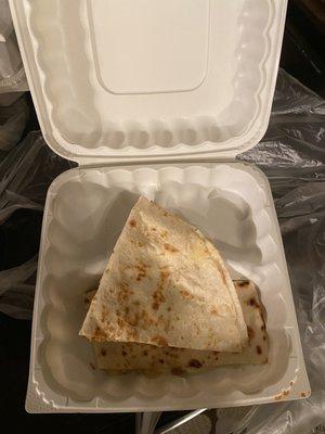 Childs quesadilla "meal" missing the rice and beans