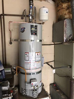 Before and After water heater replacement