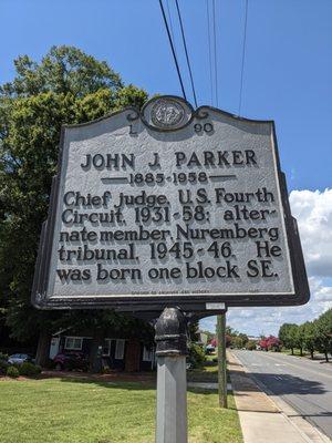 John J. Parker Historical Marker