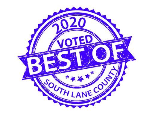 Thank You! Our office was voted BEST OF 2020 SOUTH LANE COUNTY.