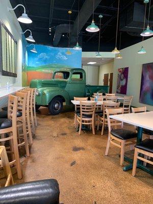 Green truck at the green truck cafe!