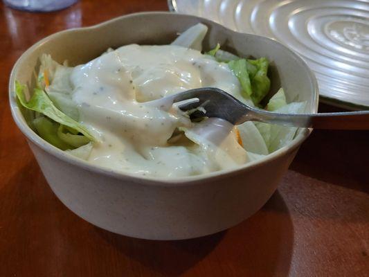 Salad with Ranch Dressing