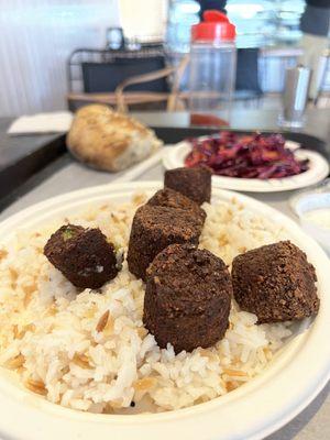 Falafel and rice