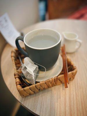 Hot tea set-up