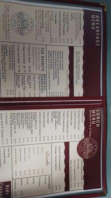 Menu apparently sideways