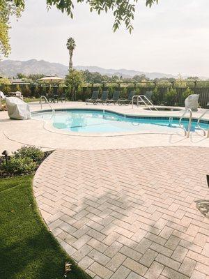 Laying out by the pool in Napa Valley