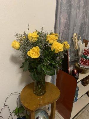 Roses for a birthday gift.