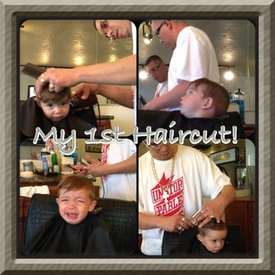 1st haircut! Rich did great and was very patient with my son for his 1st haircut.