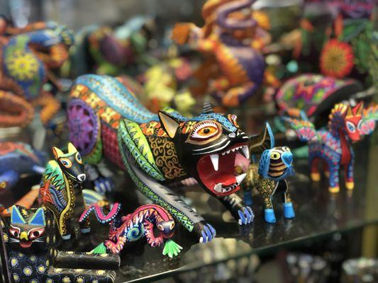 Hand crafted and painted Alebrijes