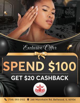 EXCLUSIVE OFFER
 Get ready to treat yourself and get rewarded at Red Nails!