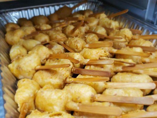 Tempura Tofu Lollipops