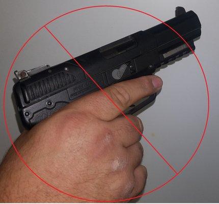 We always put an emphasis on proper firearms handling procedures.