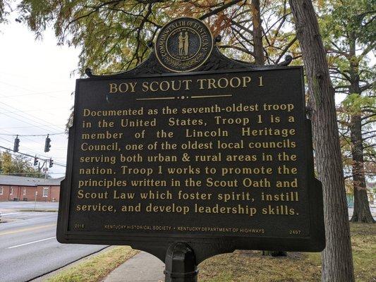 Boy Scout Troop 1 Historical Marker, Paducah