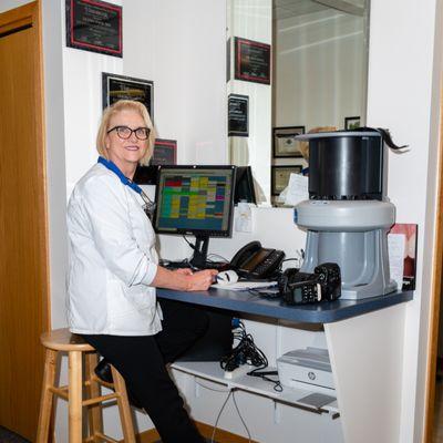 Dr. Leatha J. Wood at work at Grand Haven Dental Care