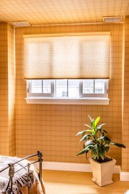 Duette® Honeycomb Shades are easy to operate and provide options for letting light peek out or filter through while closed.