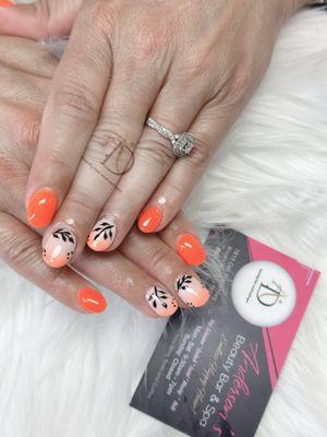 How cute for fall nail art by Nina