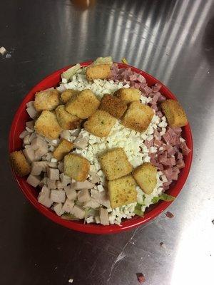 King size Pizza King salad. It will fill you up. Comes with a breadstick.